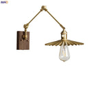 Axyaa Copper Arm LED Wall Sconce Pull Chain Switch Nordic Luminaria