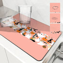 Axyaa Halloween Kitchen Draining Mat: Absorbent & Antiskid.
