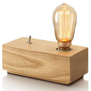 Axyaa Wooden Block Toggle Switch Cube Table Lamp for Home Art Cafe Bar