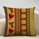 Axyaa Ethnic Style Linen Cushion Cover 45x45cm for Home Sofa Car Decoration