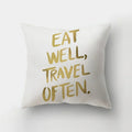 Axyaa Golden Letter Geometric Pillow Case - Elegant Home Decor Choice