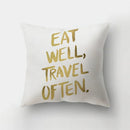 Axyaa Golden Letter Geometric Pillow Case - Elegant Home Decor Choice
