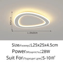 Axyaa Round LED Ceiling Lamp 25cm Creative Kitchen Light Square Home Indoor