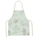 Axyaa White Gold Mountain View Kitchen Apron for Home Cooking and Baking