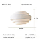 Axyaa Minimalist Fabric Pendant Chandelier for Modern Bedroom and Bar