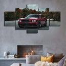 Axyaa Luxury Dodge Challenger 5-Piece Wall Art Canvas Set