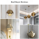 Axyaa Rotating Ball Pendant Light: Nordic Ins Style Chandelier for Restaurant, Bar, and Cafe