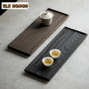 Axyaa Teak Wood Tea Tray Cake Rack - Charcoal Teapot Base Serving Dish