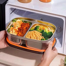 Axyaa Stainless Steel Portable Lunch Box - Heatable & Sealed Bento Container