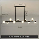 Axyaa Glass Ball Chandelier Suspension for Dining Room, Kitchen, Office - Modern Design