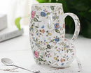 Axyaa Bone  Big Coffee Mug Enamel Tea Time Cup Large Christmas Gift