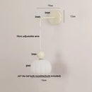 Axyaa Nordic LED Wall Light: Adjustable Glass Bedside Lamp with Pull Chain Switch