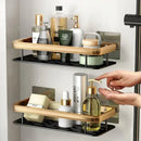 Axyaa Bathroom Corner Towel Rack Shelf with Shower Shampoo Storage