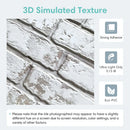 Axyaa 3D Whitewash Brick Tile Stickers, Matte Texture, 30x30cm, Water/Mold Resistant