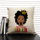 Axyaa Cute Cartoon Girl Pillow Case Africa Baby Cushion Cover Home Decor Linen Pillowcase