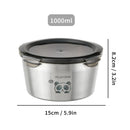 Axyaa Stainless Steel Fridge Fresh-keeping Container, Stackable & Microwave Safe