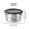 Axyaa Stainless Steel Food Container Set - Fresh-keeping, Stackable, Microwave Safe
