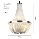 Luxury Tassel Chandelier for Hotel Villa Stairs by Axyaa