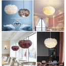 Axyaa Feather Pendant Light Chandelier for Bedroom Living Room Dining Child's Room