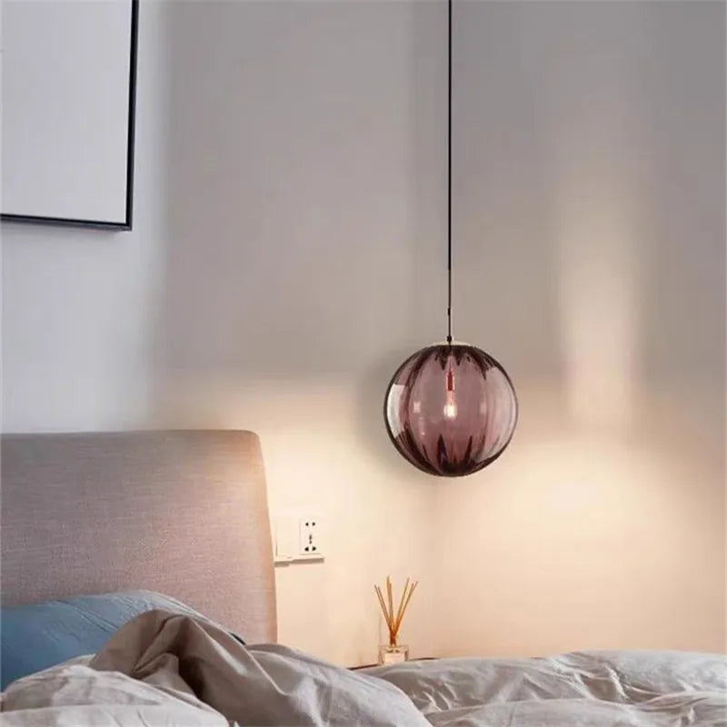 Axyaa Water Grain Glass Pendant Light for Kitchen Dining Room Bedroom