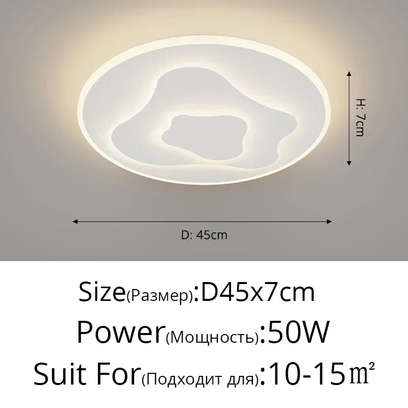Axyaa Cloud LED Chandelier: Modern Iron Art Ceiling Lamp for Home Decor
