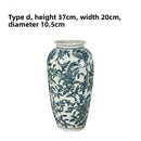 Axyaa Blue & White Porcelain Vases, Decorative Handicrafts, Ceramic Flower Vases, Entrance Hall Ornaments