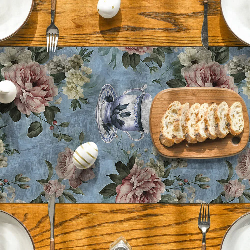 Rose Table Runner by Axyaa - Elegant European Style for Dining, Wedding, Party Decor