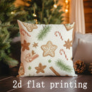 Axyaa Christmas Gingerbread Pillow Covers for Sofa, Bedroom, Car - Rectangular Cushion