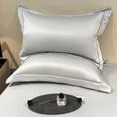 Axyaa Washed Silk Fitted Sheet Set - High-Quality Silky Bed Sheet
