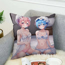 Axyaa Anime Pillow Cover 40x40 Decorative Cushion Covers for Home Sofa