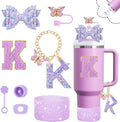 Axyaa Cup Set: Straw Topper, Boot, Stoppers, Handle Charms, Sticker for 30oz 40oz Tumbler