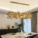 Axyaa Modern Leaf Chandelier for Living Room Dining Bar Decor
