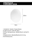 Axyaa White Glass Ball LED Wall Lamp Modern Sconce Fixture