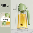 Axyaa Glass Oil Sprayer Bottle for Kitchen Cooking Roasting BBQ - 470ml