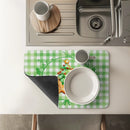 Axyaa Gingerbread Drying Mat | Absorbent Anti-Slip Placemat for Table Cup Drying Mats