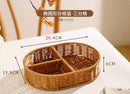 Axyaa Fruit Tray and Candy Box Set, Imitation Rattan Woven Basket