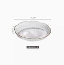 Axyaa Glass Fruit Plate: Irregular High Beauty Delicate Dim Sum Candy Snack Plate