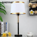 Axyaa American Retro LED Floor Lamp with Fabric Lampshade Design