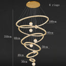 Axyaa Crystal Chandelier Stair Pendant Lamp Living Room Interior Lighting