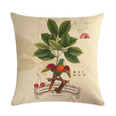 Axyaa Parrot Leaf Fruit Linen Pillow Cover 45*45cm