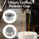 Axyaa Stainless Steel Bottomless Coffee Filter Basket for Espresso Maker