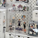 Axyaa Dolls Badge Acrylic Display Stand for Action Figures - Dustproof Organizer Cabinet