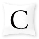 Axyaa Polyester Alphabet Cushion Cover 45X45cm for Home Sofa Decor