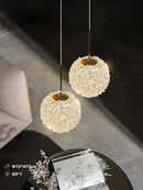 Axya Luxury Crystal Ball Pendant Light for Bedhead, Romantic Room Decor