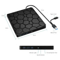 Axyaa USB 3.0 Type C External DVD CD Player RW Writer - Portable Optical Drive