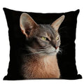Axyaa Cat Pattern Cushion Cover 45x45cm Linen Pillowcase for Home Sofa Art Decor