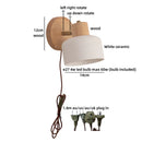 Axyaa Ceramic Wood LED Wall Light Interior Fixture for Living Room Kitchen