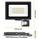 Axyaa Induction LED Flood Light with Adjustable PIR Sensor - Outdoor Floodlight