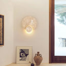 Axyaa LED Pull Chain Wall Light Yellow Travertine Stair Lamp