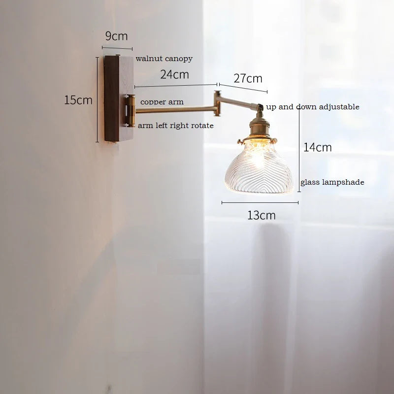Axyaa Wood Canopy LED Wall Lamp with Pull Chain Switch